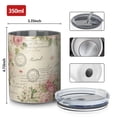 thumbnail image 4 of 12oz Coffee Tumblers Pioneer Flower Stainless Steel Vacuum Insulated Travel Tumbler Coffee Cups Mug with Lid and Straw with Cleaning Brush for Cold & Hot Drinks, 4 of 5