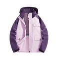thumbnail image 2 of Maoxin Men's Jacket Men's Stitching Drawstring Hooded Slim Fashion Jacket Coat Outwear Plus Size Jacket for Men , Purple , XL, 2 of 4