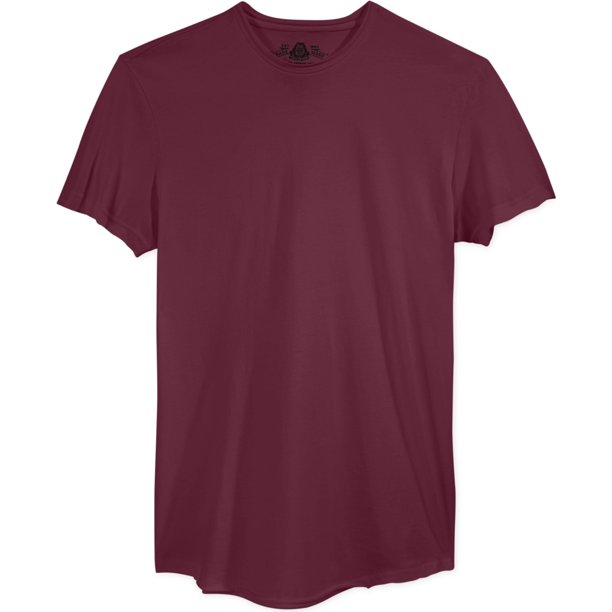 American Rag Raw Edge Solid Camiseta básica para hombre, rojo, extragrande American Rag Camiseta básica