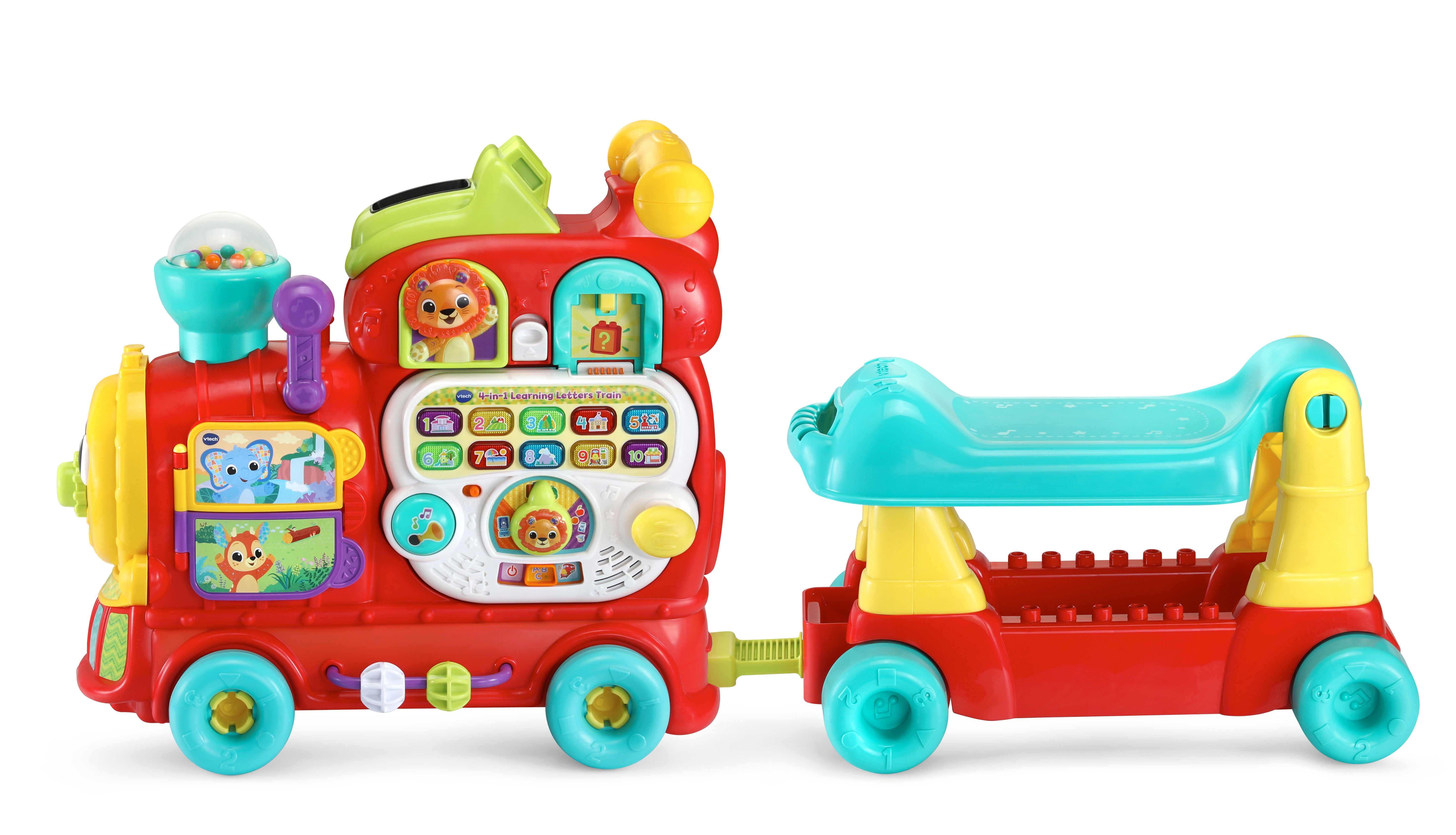 VTech Push and Ride-On Alphabet Red Educational Train with Sound Music Lights 