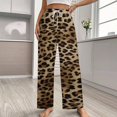 thumbnail image 2 of Animal Print Pajamas Leisure Trousers Soft Warm Sleepwear Bottoms Loose Retro Nightwear, 2 of 6
