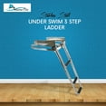 thumbnail image 3 of MARINE CITY 304 Stainless Steel Telescoping 3 Step Under Slide Boarding Boat Ladder with Swim Platform Mount - Swiveling, Flips Up - Ideal for Marines, Boats, Yachts, and Pontoons, 3 of 8