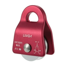 Lixada 20kN Bearing Mobile Micro Pulley Max Rope 1/2in for Rigging Arborist Climbing