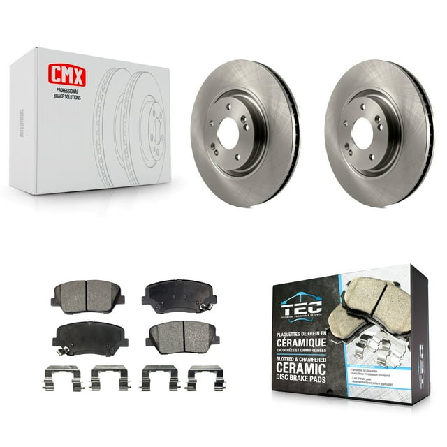 Transit Auto Front Disc Brake Rotors and Ceramic Pads Kit for Car 2012-2017 Hyundai Azera K8T-100626