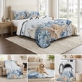thumbnail image 6 of Twin Quilt Set 68''x86'', Blue Starfish Coastal Lightweight Summer Bedspread Coverlet Set with 2 Pillow Shams, Eucalyptus Summer Nautical Shell Breathable All Season Quilt Bedding for Dorm/Bedroom, 6 of 9