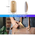 thumbnail image 5 of Ratón inalámbrico de oficina ultrafino de 2,4 G, ratón de carga silencioso, ratón doméstico para portátil con receptor USB, compatible con portátil, ordenador portátil, ordenador (dorado), 5 of 5