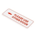 thumbnail image 3 of Uxcell 9"x3" Please Use Other Door Left Arrow Sign Adhesive Door Sticker White, 3 of 5