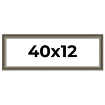 40x12 Frame Brown Solid Wood Picture Frame | 1.75 Inch Moulding Width | Austin Frame Complete with