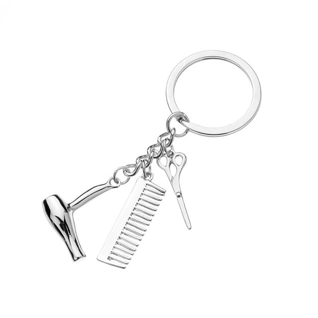 Guardurnaity Secador de pelo Peine Llavero Adornos Accesorio de moda Aleación de zinc Colgante Llavero Colgante Adorno Llavero Adorno Ropa, zapatos y accesorios Miscelánea Guardurnaity AP012122-00