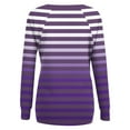 thumbnail image 4 of NJDVHB Hauts d'Hiver pour Femmes, Chandail pour Femmes, Chemisiers Habillés pour Femmes, Hauts pour Femmes Mode à Imprimé Décontractés à Col en V à Manches Longues Blouse Ample, Violet, TTTG, 4 of 5