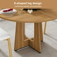 thumbnail image 6 of Montary Round Dining Table, 47 Inch Spiced Model Farmhouse Oak Finish MDF for 4, 300lb Weight Capacity(Table Only), 6 of 8