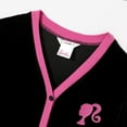 thumbnail image 6 of Barbie Women Cardigan Velvet Glitter Embroidered Pattern V-Neck Outwear Sizes S-XXL, 6 of 6