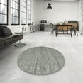thumbnail image 4 of Ahgly Company Machine Washable Indoor Round Contemporary Carbon Gray Area Rugs, 3' Round, 4 of 7