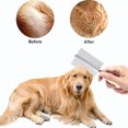 thumbnail image 3 of KAKOWELY 2Pcs Stainless Steel and Wood Pet Comb Natural Durable Fine Teeth Grooming Tool for Pets, 3 of 4