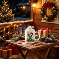 thumbnail image 5 of Christmas Alphabet Mug with Santa Hat - Ceramic Personalized A to Z Coffee Cup for Hot Cocoa Tea or Coffee, Festive Decor and Holiday Gift X, 5 of 6