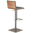 thumbnail image 2 of Armen Art Furniture LCCASWBAWHBA Cafe Adjustable White Metal Barstool, White Pu with Walnut Back, 2 of 5