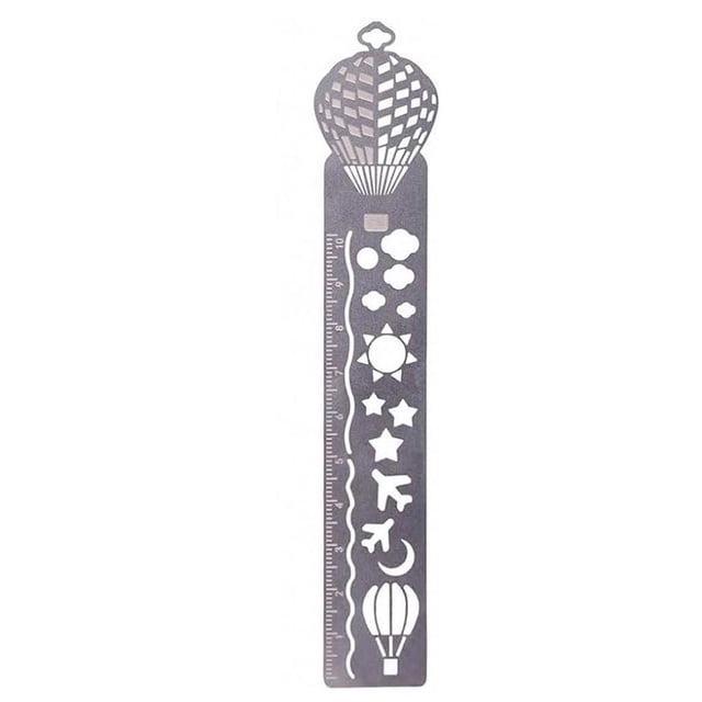 Marcapáginas con regla hueca, 2 en 1, estilo artístico creativo, marcador de metal con pestaña, Statione Q √й M1B9