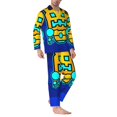 thumbnail image 2 of Goofa Geometry Dash Pattern 2-piece Loungewear Set Men’s Sleepwear Set Soft PJs Cozy loungewear Comfy Sleep Set Winter Pajamas-Large, 2 of 7