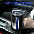 thumbnail image 6 of Police Gifts 40oz Tumbler with Handle and Lid Straw, Stainless Steel Double Walled Vacuum Insulated Cup, Police Officer Retirement Graduation Birthday Gifts for Men Boys (1PC), 6 of 6