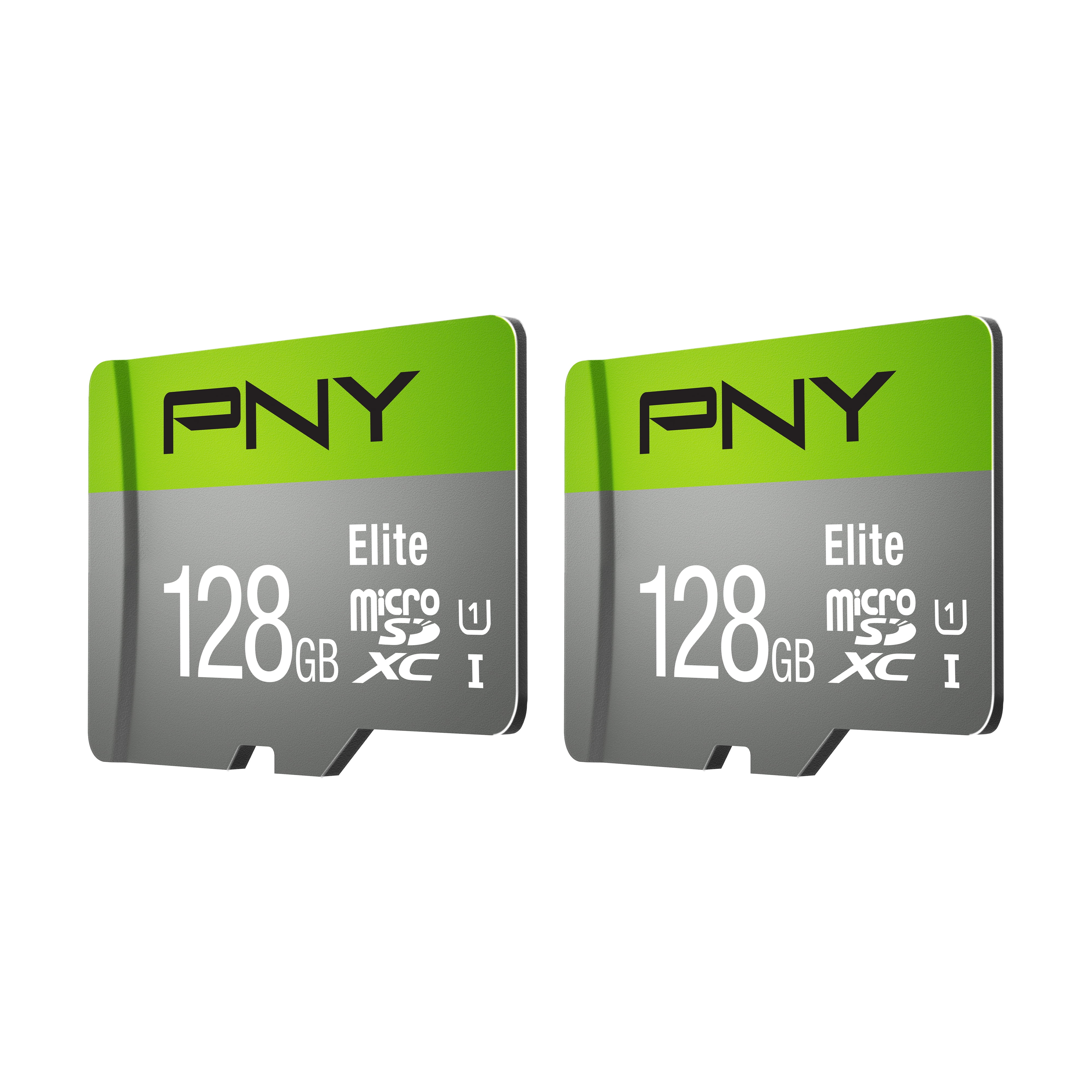 PNY 128GB Elite Class 10 U1 microSDXC Flash Memory Card 2-Pack - 100MB/s, Full HD, UHS-I, micro SD
