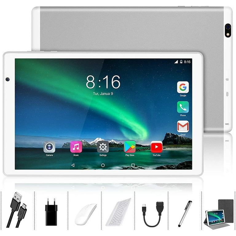VANWIN - Tablette Tactile G16(WiFi) 10 Pouces Android 12, 12 Go RAM + 256 Go  ROM-1 To Extensible Octa-Core Tablette avec WiFi-6 7000mAh Gris - Tablette  Android - Rue du Commerce