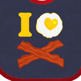 thumbnail image 4 of Inktastic I Love Bacon and Eggs Boys or Girls Baby Bib, 4 of 4