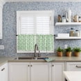 thumbnail image 6 of St. Patrick's Day Kitchen Curtains Valances and Tiers Set of 3 Spring Watercolor Shamrocks Ombre Green Plant Tier Curtains and Valance Rod Pocket Valance Curtains Set for Windows 24 Inch Length, 6 of 8