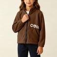 thumbnail image 5 of OGLCCG Kids Fleece Jacket Boys Girls Long Sleeve Full Zip Coat Comfy Casual Fall Winter Warm Jacket with Pockets Size 2-14, 5 of 8