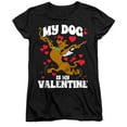 thumbnail image 3 of Scooby-Doo My Dog is My Valentine Women's T Shirt, Black, Small, 3 of 4