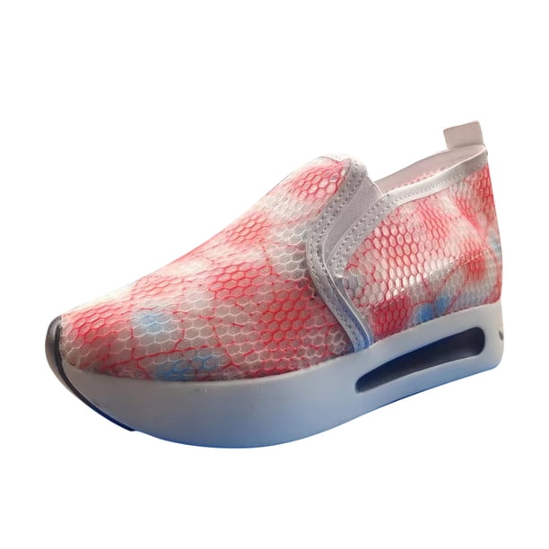 Amzcrzy Zapatos de mujer,Zapatos de mujer,Zapatillas de mujer, Zapatos de malla para mujer, con punta de bizcocho, suela gruesa, cuñas, zapatos casuales Sandalias Mujer Zapatillas De Casa