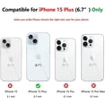 thumbnail image 2 of for iPhone 14 Case Clear with Design Flower Cute Protective Aesthetic Transparent Purple Rose Floral Pattern Women Girls Kawaii Sturdy Cool Phone Case Cover for iPhone 14 6.1 inch, 2 of 5