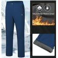 thumbnail image 4 of Little Donkey Andy Fleece Lined Softshell Pants for Men Winter Snow Ski Pants Lightweight Water Repellent Casual Cargo Outdoor Joggers Hiking Golf Climbing Trousers, Blue Heather, X-Large, 4 of 7