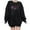 Black, variant on Crewneck Sweatshirts for Women Print Oversized Loose Breast Cancer Tops Drop Shoulder Casual Pullover Shirts(Coffee XXL)