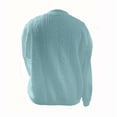 thumbnail image 2 of ZEHJUHAN Women's Textured Jacquard Long Sleeve Jacket Baseball Collar Zipper Casual Outerwear for Spring Fall Light Blue，S, 2 of 4