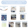 thumbnail image 5 of Bellemave Twin Loft Bed with Slide, Metal Junior House Bed with Curtain Set, Low Loft Beds Frame with Pennant Banner Flag and Star Stickers（White+Blue）, 5 of 9