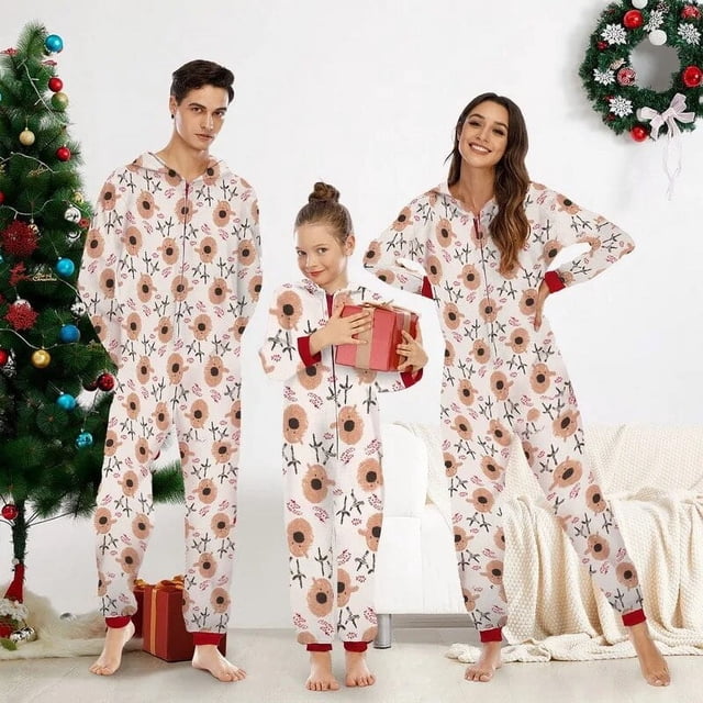 Conjunto de pijamas a juego para madre y padre, ropa navideña para niños, conjunto de aspecto familiar, peleles para niña, ropa de dormir, 2024