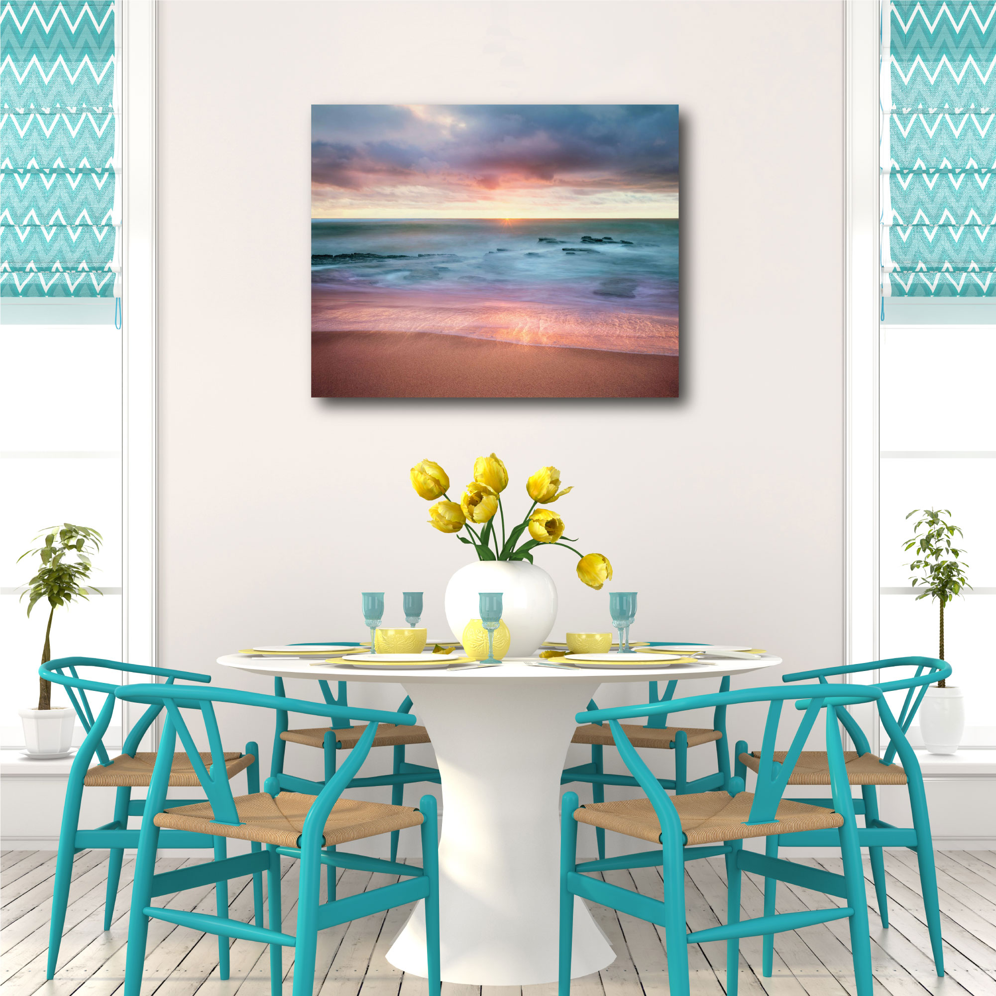 Sunset Beach Gallery-Wrapped Canvas Wall Art, 16x20
