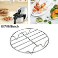 thumbnail image 4 of 6/7/8/9 Inch Air Fryer Accessories Fit Air Fryer On Offer Kitchen High-quality Steel Single-layer Grill Rack Grid Cooling Rack, 4 of 8