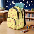 thumbnail image 3 of Uorisanigo School Backpack Set for Middle School Students 17 Inch Large Capacity Rucksack with Lunch Box Water Bottle Bag and Pencil Holder Yellow Capybara Print, 3 of 7