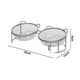 thumbnail image 2 of Cuencos de vidrio elevados para gatos o perros pequeños con soporte de metal elevado y antideslizantes para platos de agua y comida para mascotas, 2 of 5