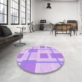thumbnail image 4 of Ahgly Company Machine Washable Indoor Rectangle Transitional Heliotrope Purple Area Rugs, 3' x 5', 4 of 7