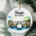 thumbnail image 2 of Skopje North Macedonia Christmas Ornament, Collection of City Travel Souvenirs for Family and Friends, Christmas Tree Ornament City Travel, Trips of The Year, Christmas Ornament 2025, 2 of 5