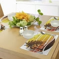 thumbnail image 4 of Ambesonne Tropical Place Mats Set of 4, Beach Palm Trees Birds, Standard Size, Yellow Coral Brown, 4 of 6