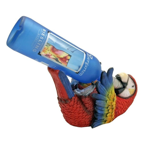 Tropical Parrot Wine Bottle Holder Tabletop Wine Rack Decor Walmart