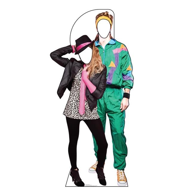 72 x 34 in. 80s Couple Standin Cardboard Cutout Standup