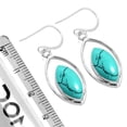 thumbnail image 3 of Turquoise Earring 925 Sterling Silver Handmade Jewelry, 3 of 5