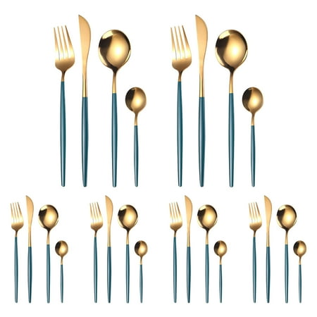 

jsaierl 24 Piece Stainless Steel Cutlery Set For 6 People Including Spoon Knife And Fork Polish