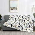 thumbnail image 3 of Vsdgher whiter cute penguin Pattern Fleece Throw Blanket, Horizontal Fleece Bedding Home Decor for Couch & Bed All Season Use -50"x40", 3 of 7