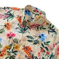 thumbnail image 2 of Yiume 1930s Floral Hawaiian Shirt Mens 100% CottonShort Sleeve Button-down Aloha Shirt Floral Radiance, 2 of 7