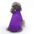 thumbnail image 4 of Stripe Dog Vest Fleece Mountaineer Coat Warm Windproof Polyester Jacket for 2-30 Lbs All Seasons Outdoor Pet Apparel,Purple Size XS, 4 of 8